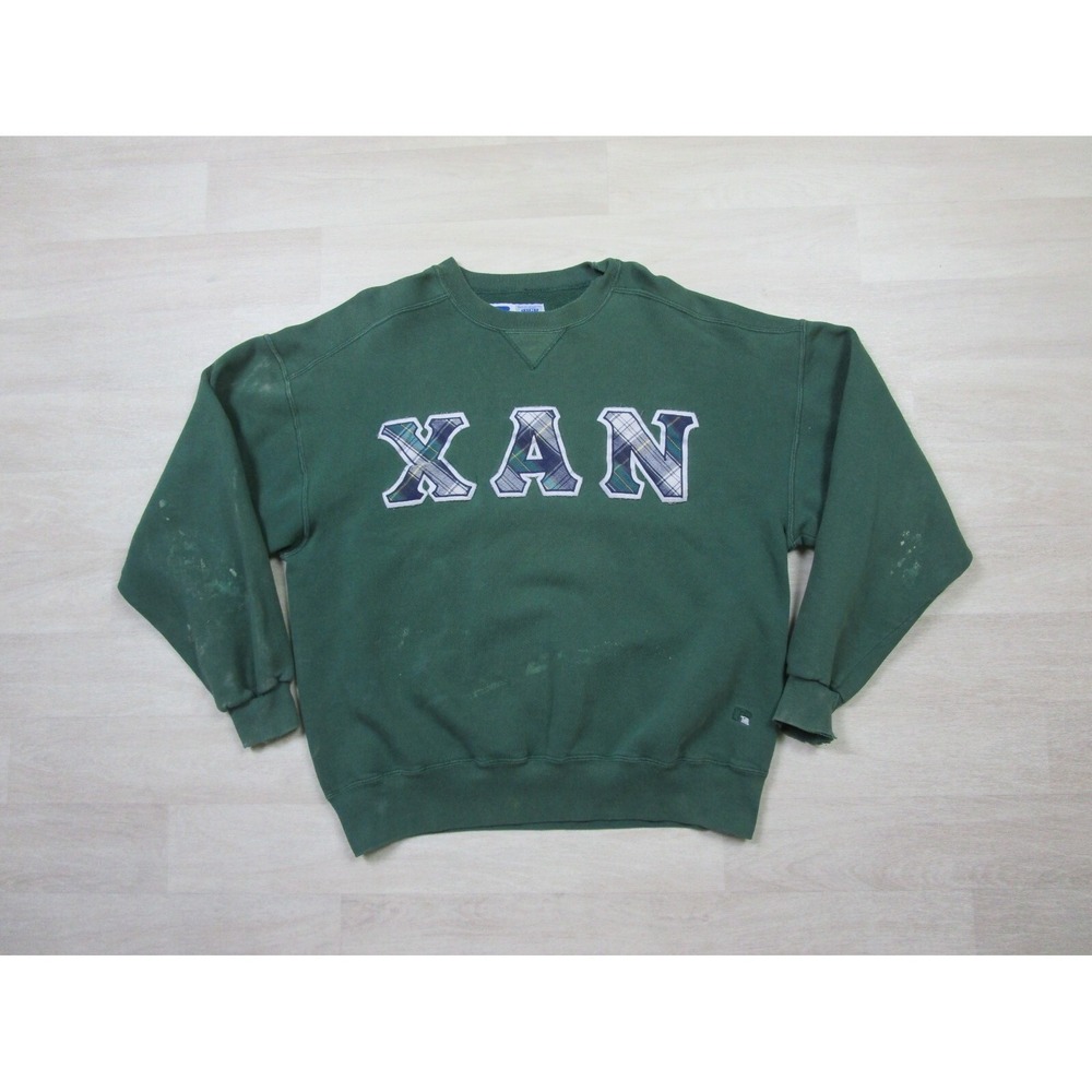 Vintage Russell Athletic Sweatshirt (2XL) Men's High Cotton CHI ALPHA NU College